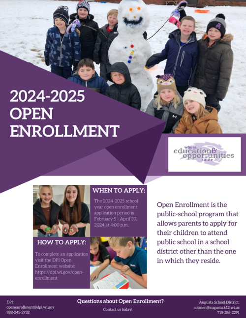 Open Enrollment for the 2024-2025 School Year