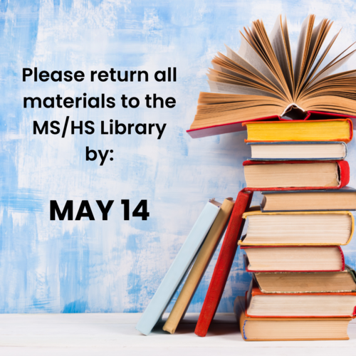 Middle & High School Library Books - Return Date!